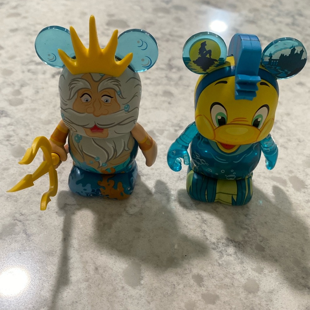 Vinylmation Little Mermaid Flounder and King Triton